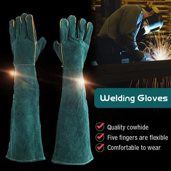 Износостойкие рабочие перчатки из воловьей кожи, замши, защитные перчатки для сада, аксессуары для одежды от пчел